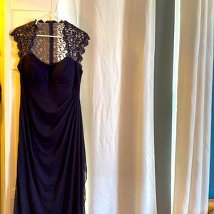 Full length formal lace backed dress Xscape, size 10